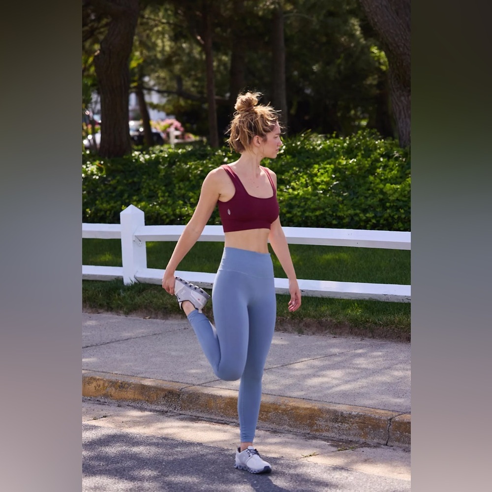 FREE PEOPLE | NWOT High-Rise 7/8 Length Good Karma Leggings in Summer Storm